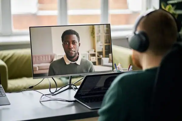 Man attending online mediation Herne Bay MIAMS session